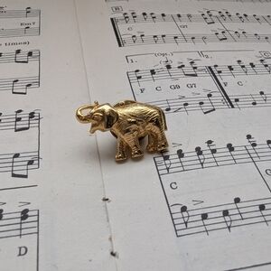 Charming Gold Elephant Pin